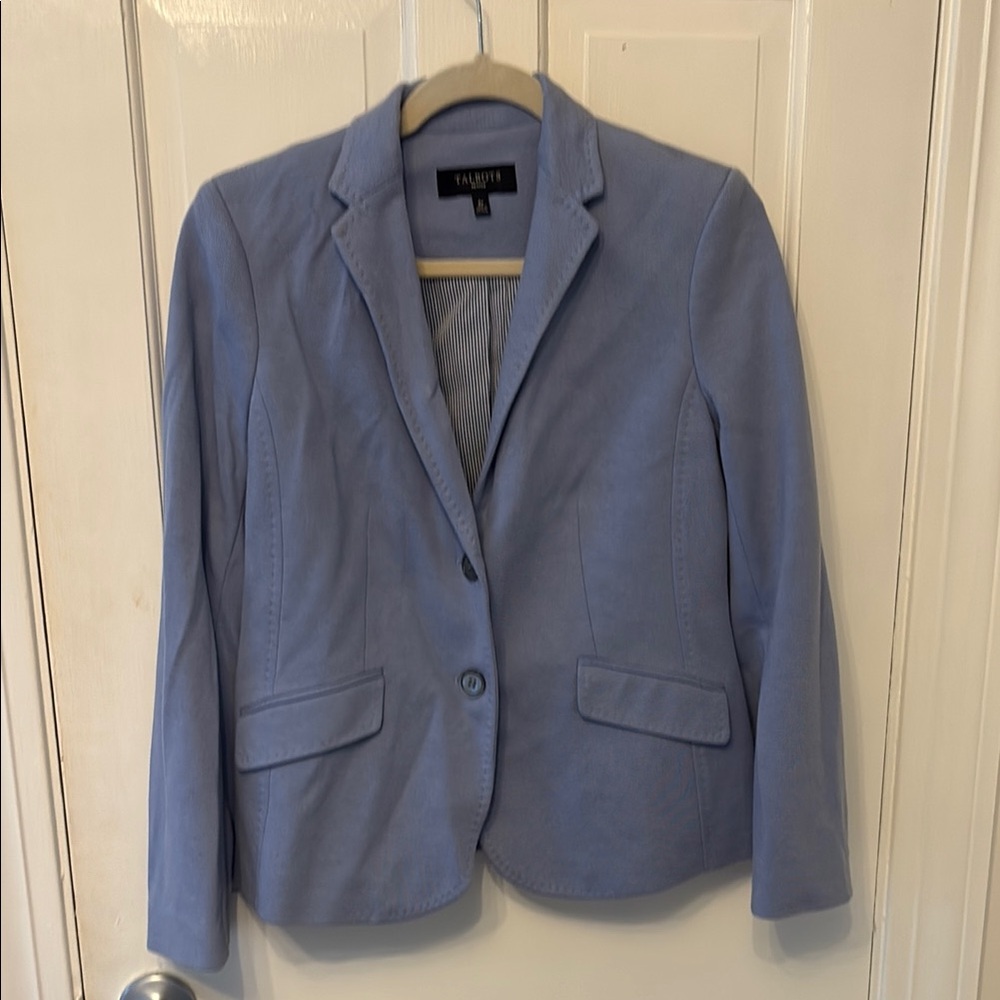 Talbots petites cornflower blue blazer
